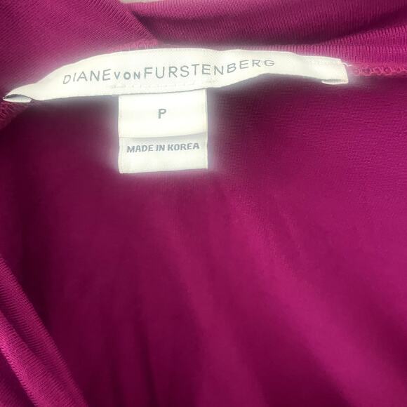 Diane von Furstenberg DVF Bentley Plum Ruched Stretch Jersey Bodycon Dress P (0) - Picture 6 of 8